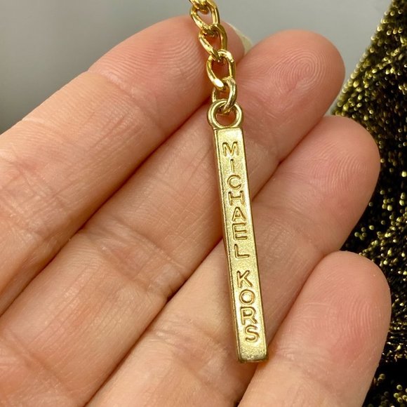 MICHAEL Michael Kors Metallic Cowl Back Gold Sheath Dress, M - Picture 13 of 16